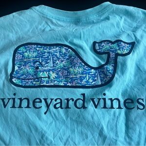 Vineyard Vines Aqua Whale Tee